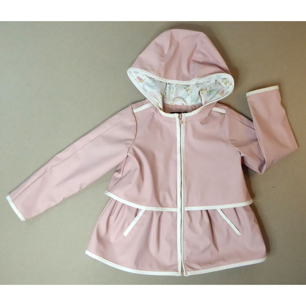 Cynthia Rowley Raincoat Jacket Size 3T Pink Children Girl's Windbreaker Hoodie